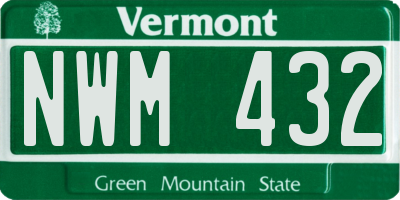 VT license plate NWM432