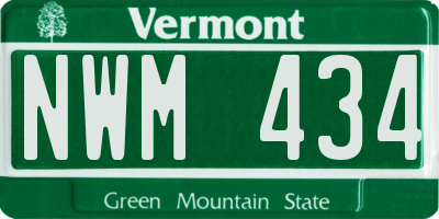 VT license plate NWM434
