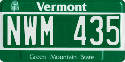 VT license plate NWM435
