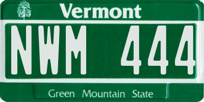 VT license plate NWM444