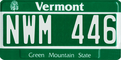 VT license plate NWM446