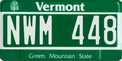 VT license plate NWM448