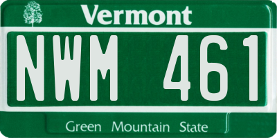 VT license plate NWM461