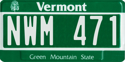 VT license plate NWM471