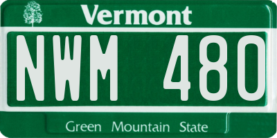 VT license plate NWM480