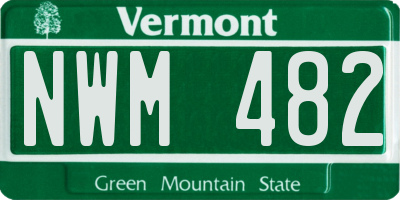 VT license plate NWM482
