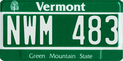 VT license plate NWM483