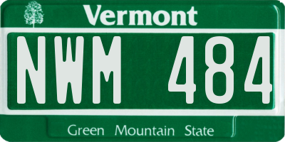 VT license plate NWM484