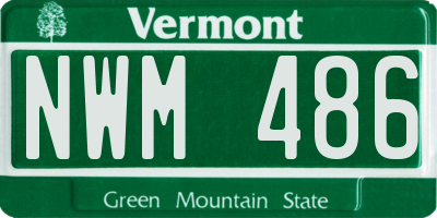 VT license plate NWM486