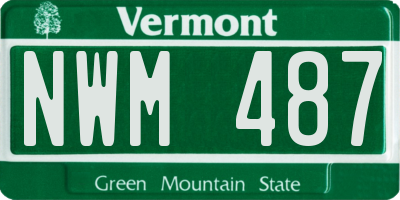 VT license plate NWM487