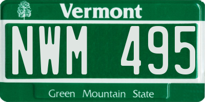 VT license plate NWM495