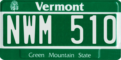 VT license plate NWM510