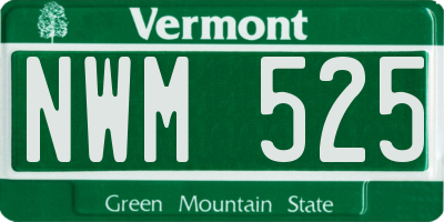 VT license plate NWM525