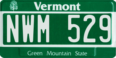 VT license plate NWM529