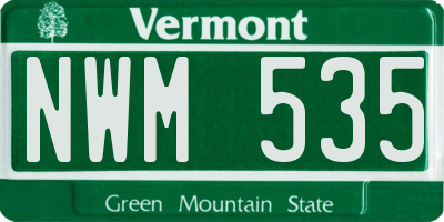 VT license plate NWM535