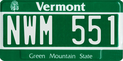 VT license plate NWM551