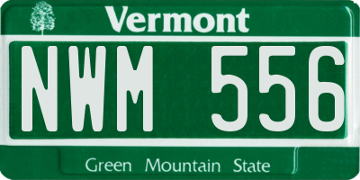 VT license plate NWM556