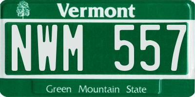 VT license plate NWM557