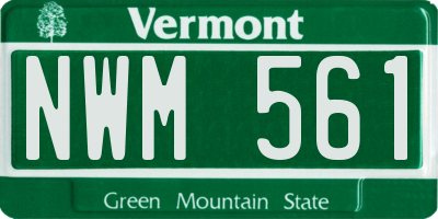 VT license plate NWM561