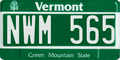 VT license plate NWM565