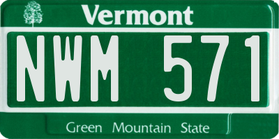 VT license plate NWM571