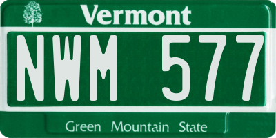 VT license plate NWM577