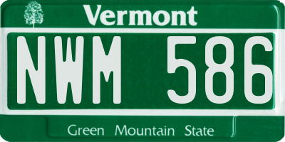 VT license plate NWM586