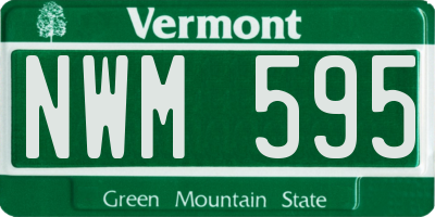 VT license plate NWM595