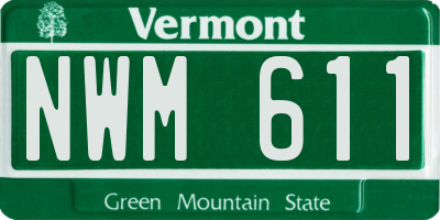 VT license plate NWM611