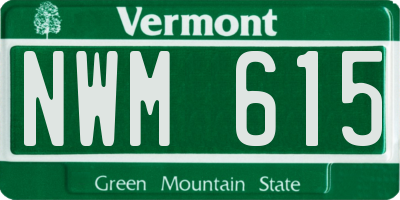 VT license plate NWM615