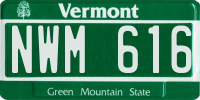 VT license plate NWM616
