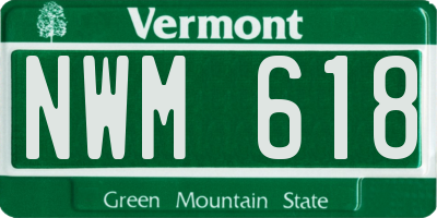 VT license plate NWM618