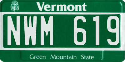 VT license plate NWM619