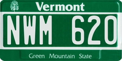 VT license plate NWM620
