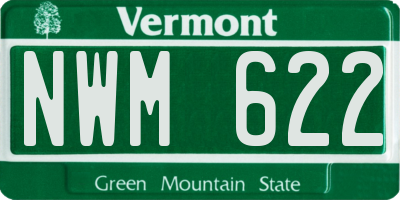 VT license plate NWM622