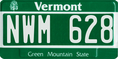 VT license plate NWM628