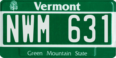 VT license plate NWM631