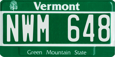 VT license plate NWM648