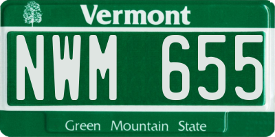 VT license plate NWM655
