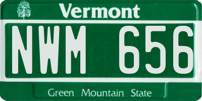 VT license plate NWM656