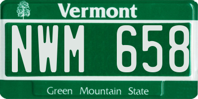 VT license plate NWM658