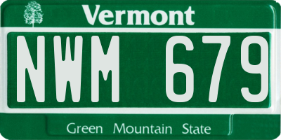 VT license plate NWM679