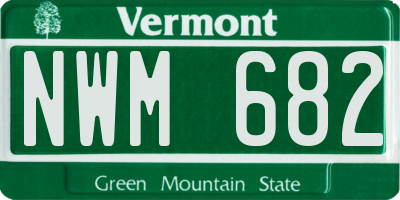 VT license plate NWM682