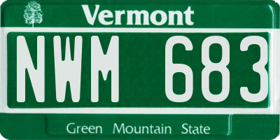 VT license plate NWM683
