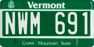VT license plate NWM691