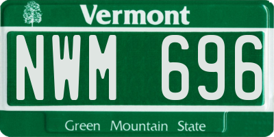 VT license plate NWM696