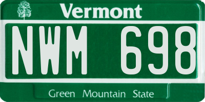 VT license plate NWM698