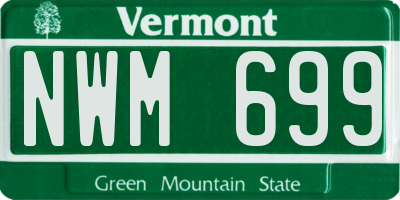 VT license plate NWM699