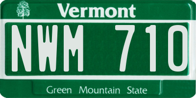 VT license plate NWM710