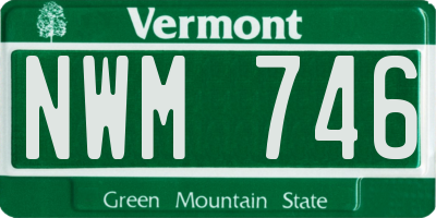VT license plate NWM746